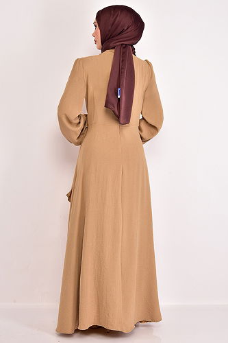 moda selvim الفستانASM2507-M الجمل - Thumbnail