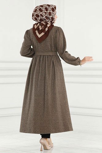 moda selvim Dress&Abaya 8058UKB139 Vision - Thumbnail