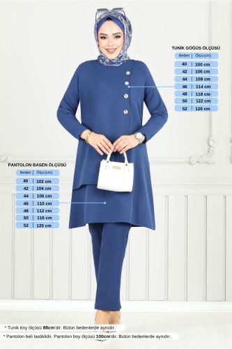 MRV U.K.B. - Düğme Detay İkili Takım 23012UKB929-M Laci