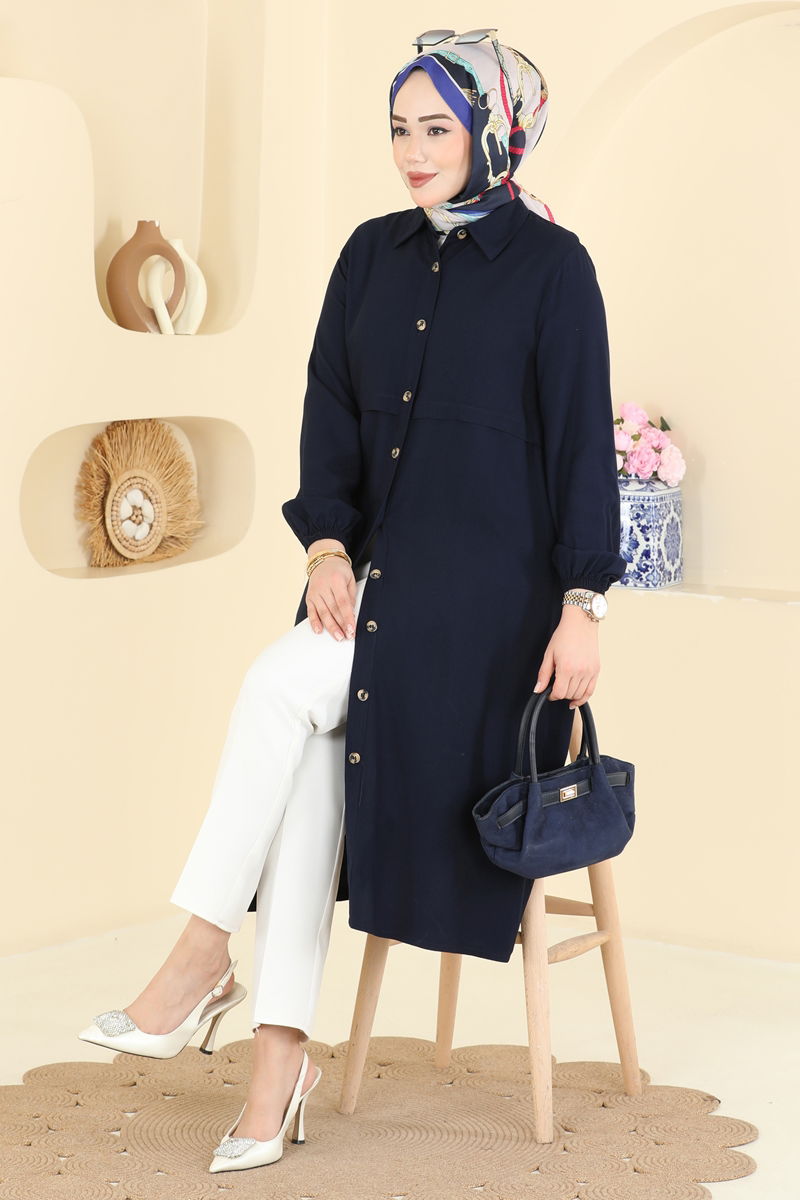 Düğme Detaylı Belmando Tunik 2010BG354 Laci