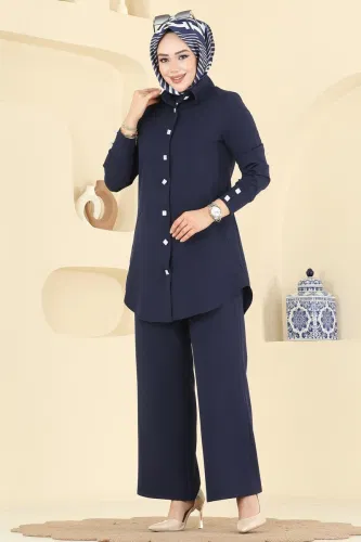 S.L. - Düğme Detaylı Dabıl Takım 2780SL432 Laci