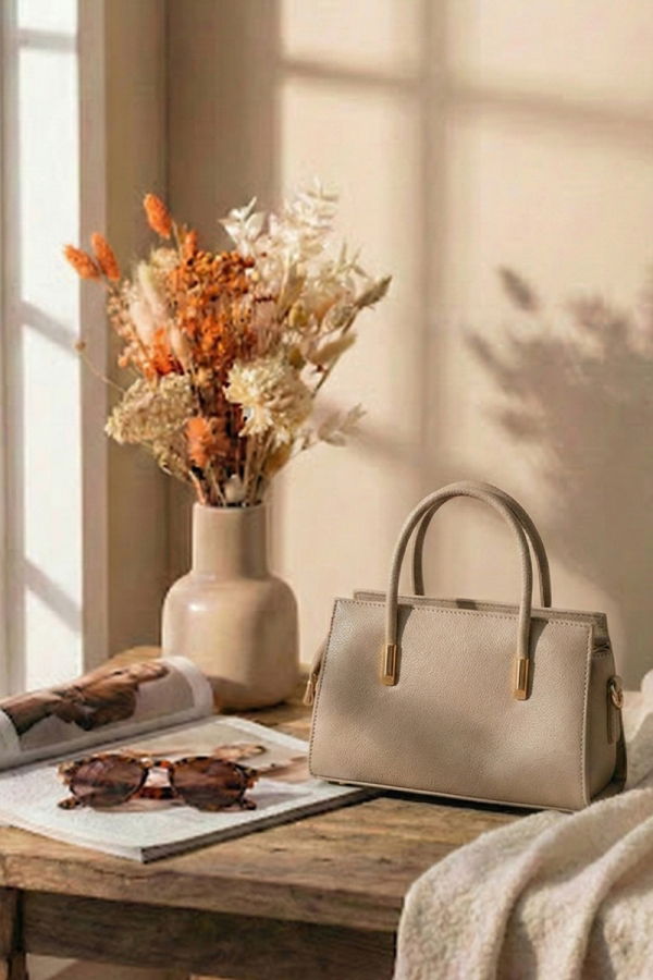 Modaselvim ÇANTA/CÜZDAN El Ve Omuz Askılı Çanta 100MERK1193 Bej