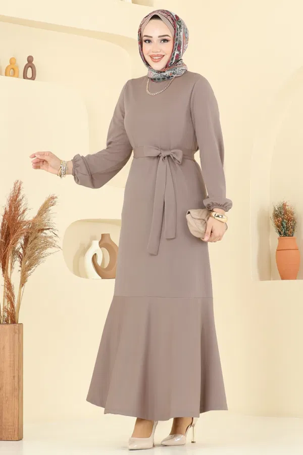 Modaselvim Elbise Eteği Katlı Mira Elbise 8133AB368 Vizyon