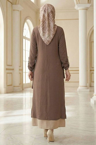 moda selvim Etekli Aerobin 2 li Takım 2811SL432 Sütlü Kahve&Vizyon - Thumbnail