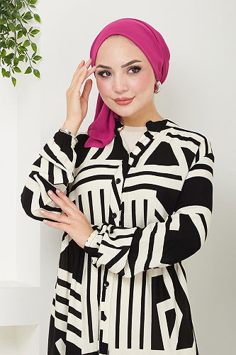 moda selvim Ethnic Patterned Viscose Dress 4088ZNN894-M Black - Thumbnail