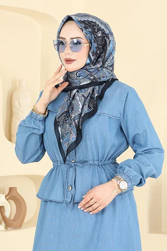 moda selvim Etnik Desen Eşarp Serisi 316AFV475 Laci - Thumbnail