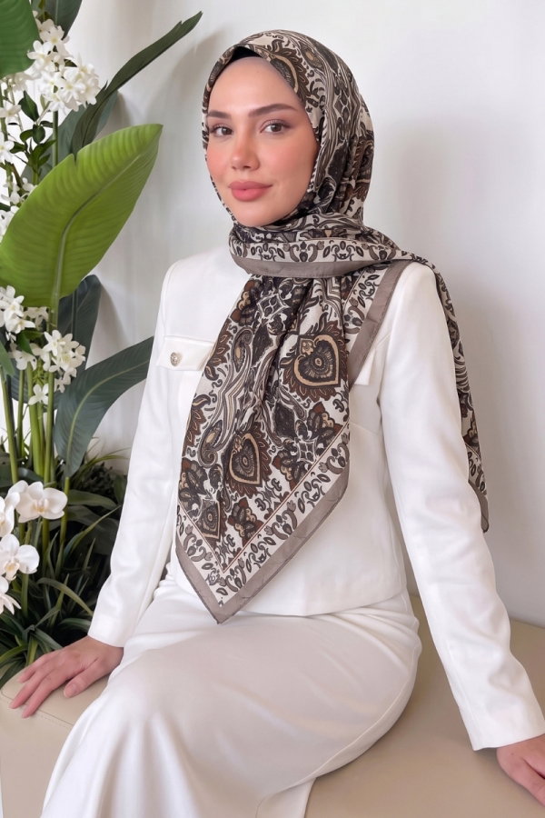 Modaselvim Eşarp Etnik Desen Soft Eşarp 219MDI1081 Vizyon
