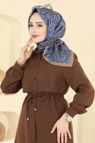 E.R.B. - Etnik Desen Soft Eşarp Serisi 505ERB1087 Açık Taba