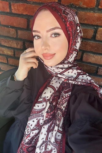 A.R.T. - Etnik Desen Soft Şal Serisi 701ART1138 Bordo