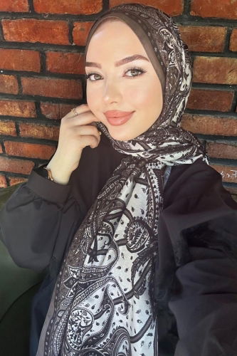 A.R.T. - Etnik Desen Soft Şal Serisi 701ART1138 Kahve