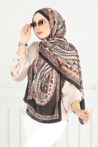 A.R.T. - Etnik Desen Soft Şal Serisi 704ART1138 Kahve