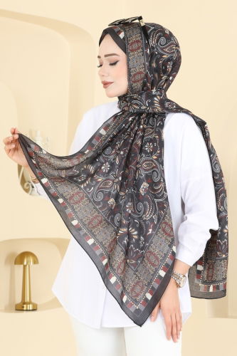 A.F.V. - Etnik Desenli Soft Şal Serisi 1305AFV475 Bordo&Siyah