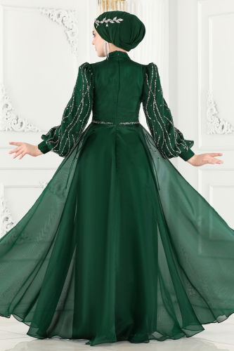 moda selvim Evenig Wear 2314MDY868 Emerald - Thumbnail