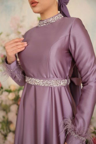 moda selvim Evenig Wear 3000LPN858 Lilac - Thumbnail