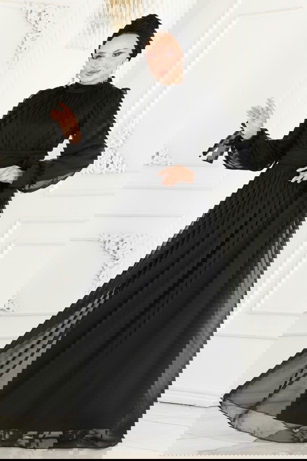 Modaselvim خصم صافٍ20%+20% في سلة التسوق فستان سهرة أسود 0024HLL878