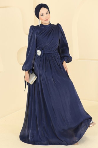 M.H.R. - Evening Dress 01244MHR1107 Navy Blue