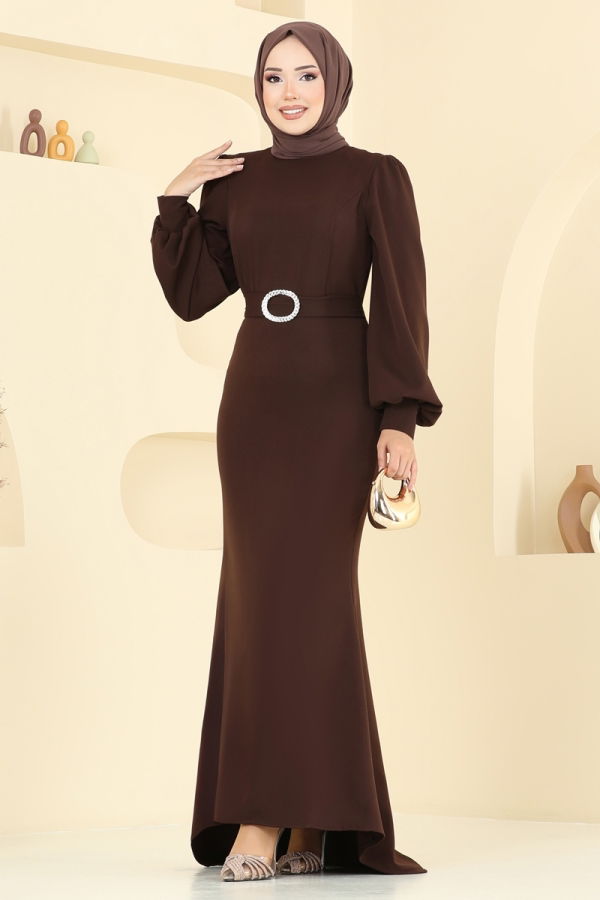 Modaselvim EVENING DRESSES Evening Dress 0402ALG474 Bitter Brown