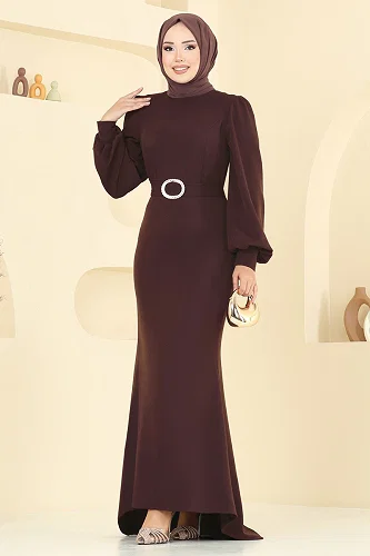 moda selvim فستان سهرة توتي 0402ALG474 - Thumbnail