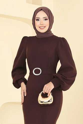 moda selvim فستان سهرة توتي 0402ALG474 - Thumbnail