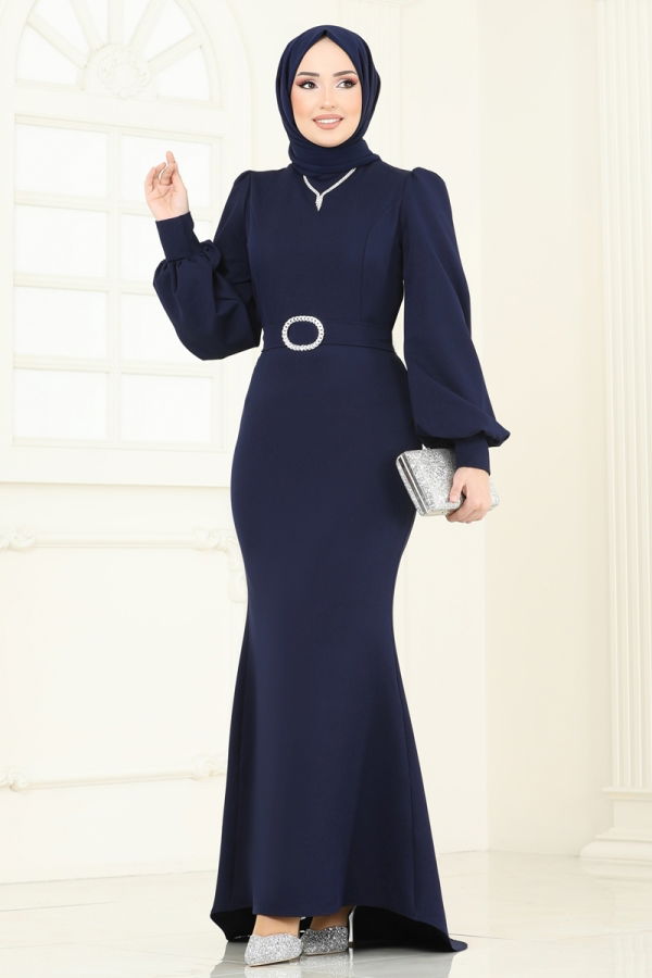 Modaselvim EVENING DRESSES Evening Dress 0402ALG474 Navy Blue