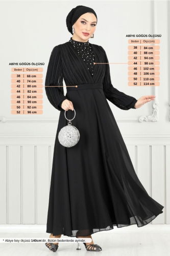 MRV A.L.G. - فستان سهرة أسود 0404ALG1079-M