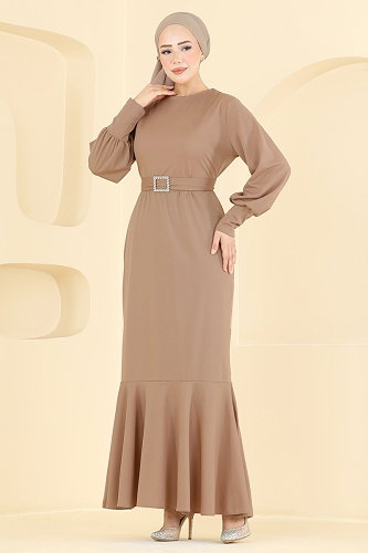 moda selvim Evening Dress 0783LVA1173 Vision - Thumbnail