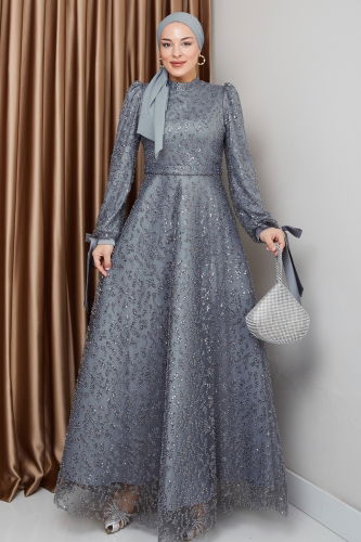 M.H.R. - Evening Dress 1008MHR1107 Gray