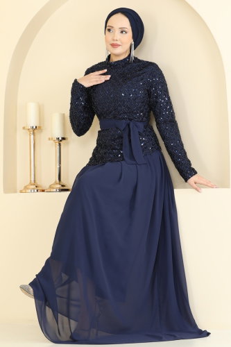 Y.G.S. - Evening Dress 1013YG95 Navy Blue
