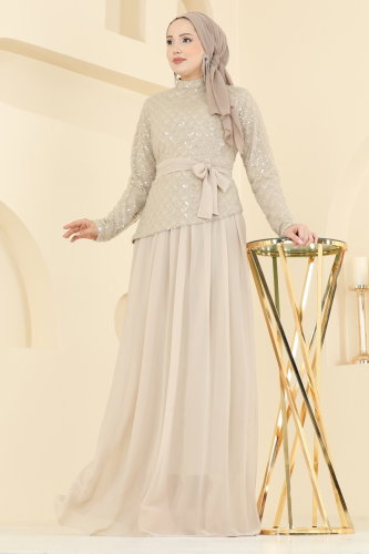 Y.G.S. - Evening Dress 1013YG95 Stone