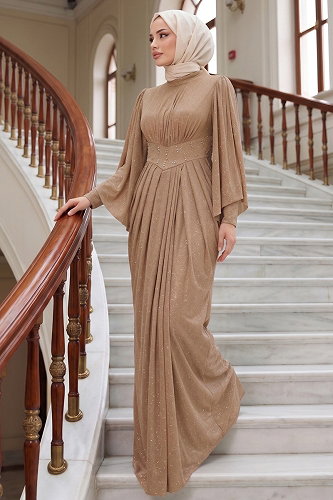 moda selvim Evening Dress 102DMNK1166 Vision - Thumbnail