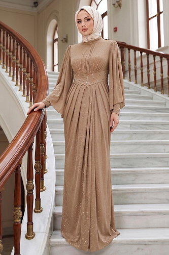 moda selvim Evening Dress 102DMNK1166 Vision - Thumbnail