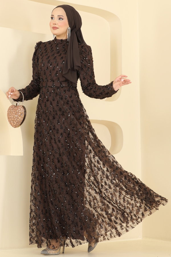 Modaselvim فستان سهرة فستان سهرة بني 1031YG95