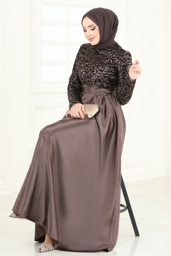 A.S.M.K. - Evening Dress 1042ASMK1074 Brown