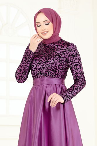 moda selvim فستان سهرة توتي 1042ASMK1074 - Thumbnail