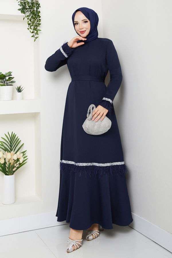 Modaselvim NET 20%+20% DISCOUNT IN THE CARD Evening Dress 1353MP806 Navy Blue