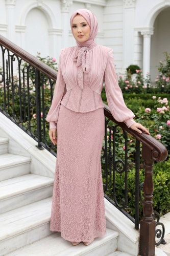 D.M.N.K. - Evening Dress 135DMNK1166 Powder