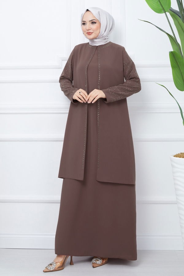 Modaselvim EVENING DRESSES Evening Dress 2003OZT1013 Powder Vision