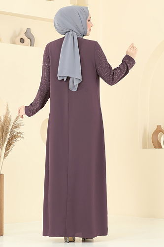 moda selvim Evening Dress 2003OZT1013 Powder Vision - Thumbnail