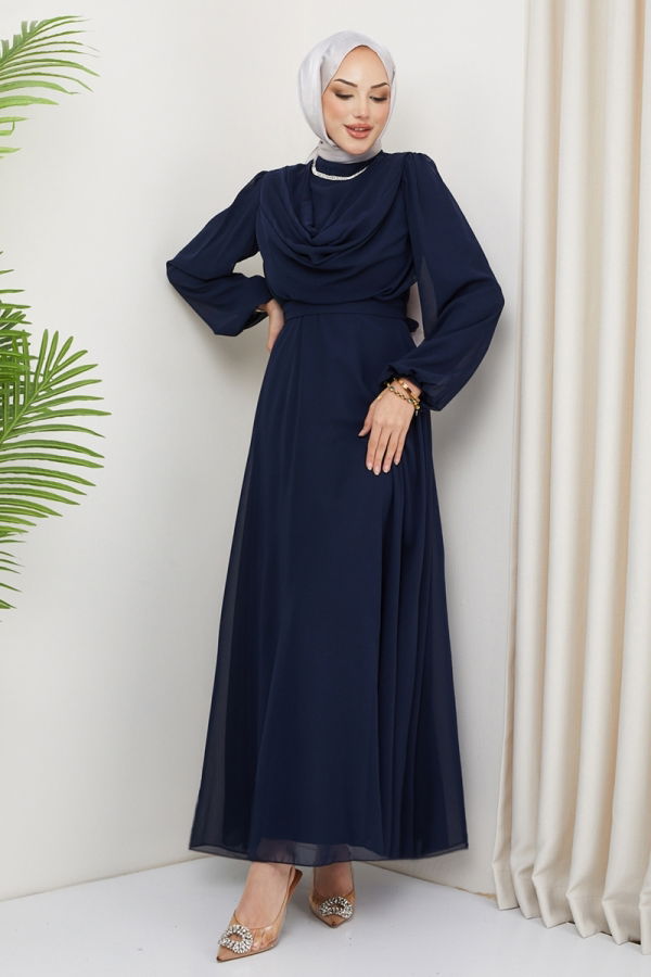 Modaselvim SUAL Evening Dress 2010LPN858 Navy Blue