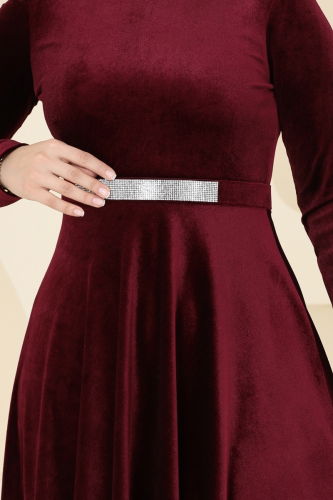 moda selvim Evening Dress 2013MEY846 Burgundy - Thumbnail