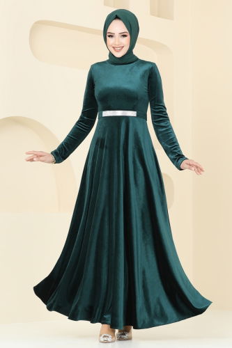 moda selvim Evening Dress 2013MEY846 Emerald - Thumbnail