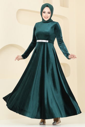 moda selvim Evening Dress 2013MEY846 Emerald - Thumbnail