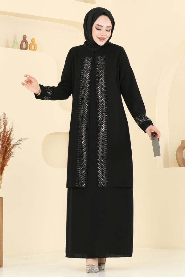 Modaselvim فستان سهرة فستان سهرة أسود 2024OZT1013