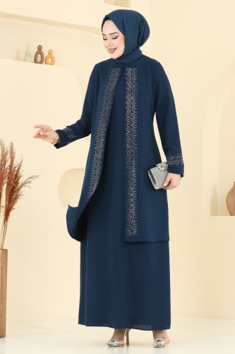 O.Z.T. - Evening Dress 2024OZT1013 Petroleum
