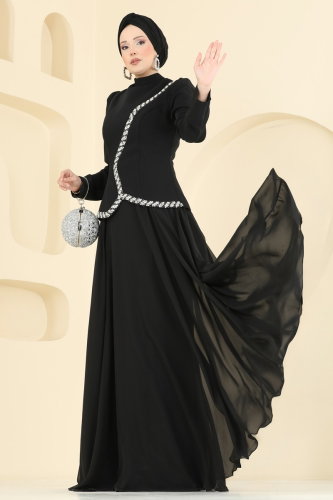 D.M.N.K. - Evening Dress 202DMNK1166 Black
