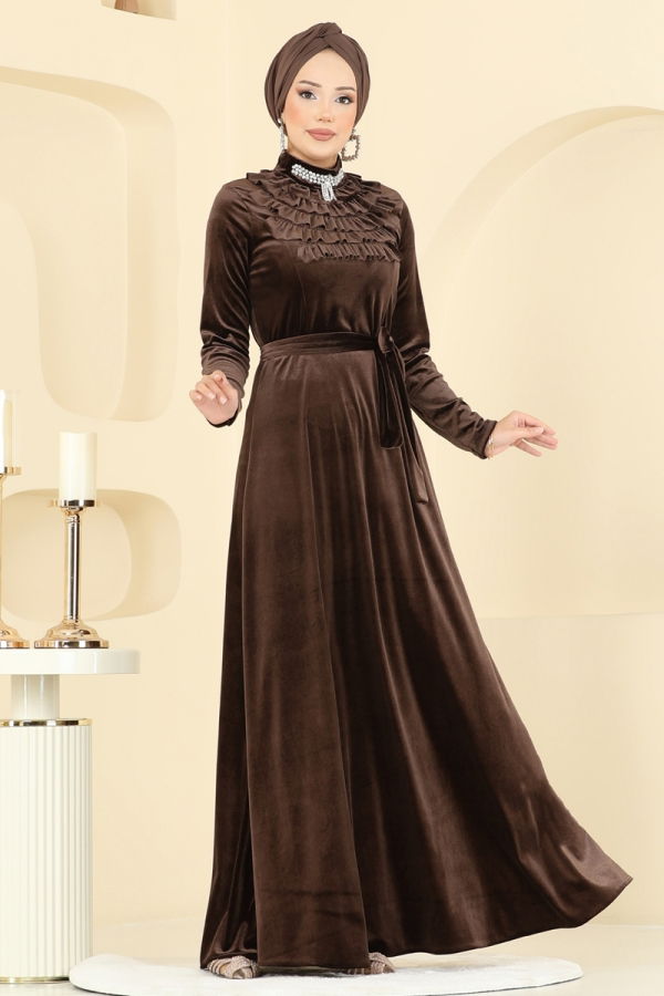 Modaselvim EVENING DRESSES Evening Dress 2048MEY846 Brown