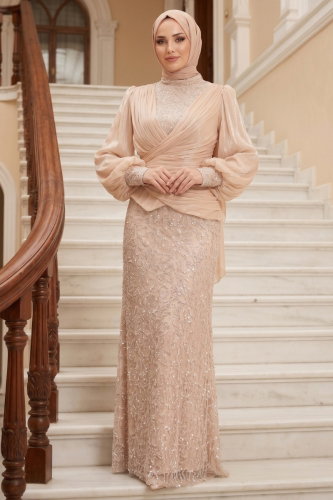 D.M.N.K. - Evening Dress 213DMNK1166 Cream