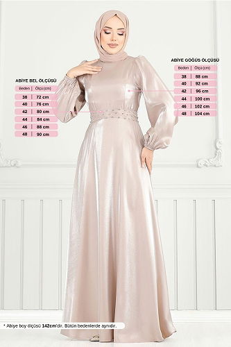 moda selvim Evening Dress 2330ANT904-M Vision - Thumbnail