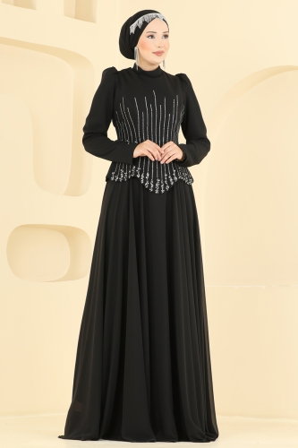 D.M.N.K. - Evening Dress 234DMNK1166 Black