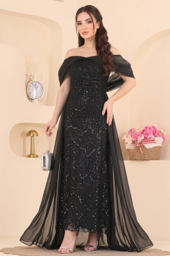 D.M.N.K. - Evening Dress 236DMNK1166 Black